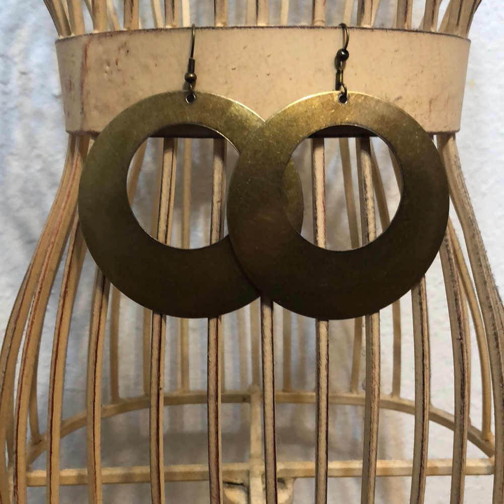 Metal hoop earrings